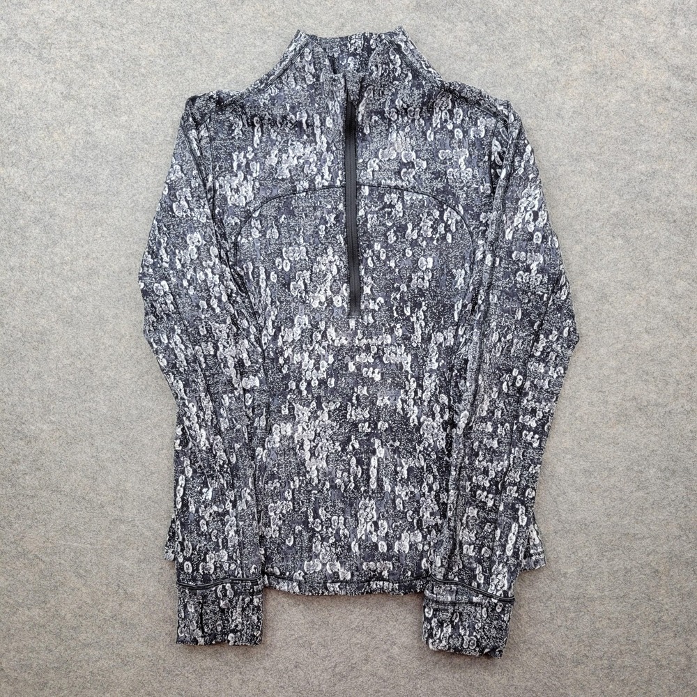 Lululemon Pullover Womens 6 1/4 Zip Mock Long Sleeve Athletic Running Kangaroo